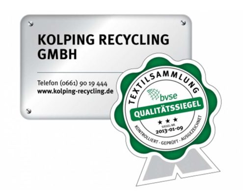 Kolping Recycling bvse Qualitätssiegel