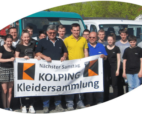 Kleidersammlung-Helfer für Kolping Recycling